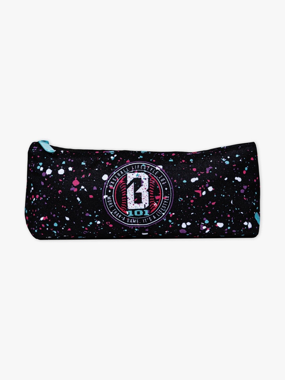 Baseball Lifestyle BL 101 Back To School Black Splatter Pencil Case